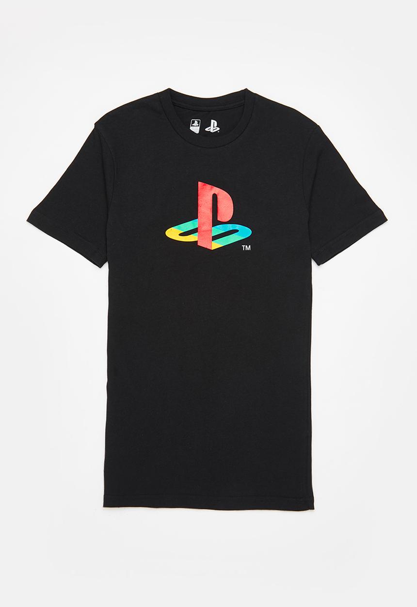 Rebel Republic - Playstation logo heritage tee - black