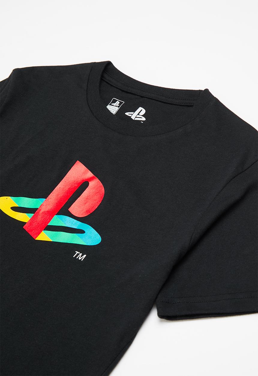 Rebel Republic - Playstation logo heritage tee - black