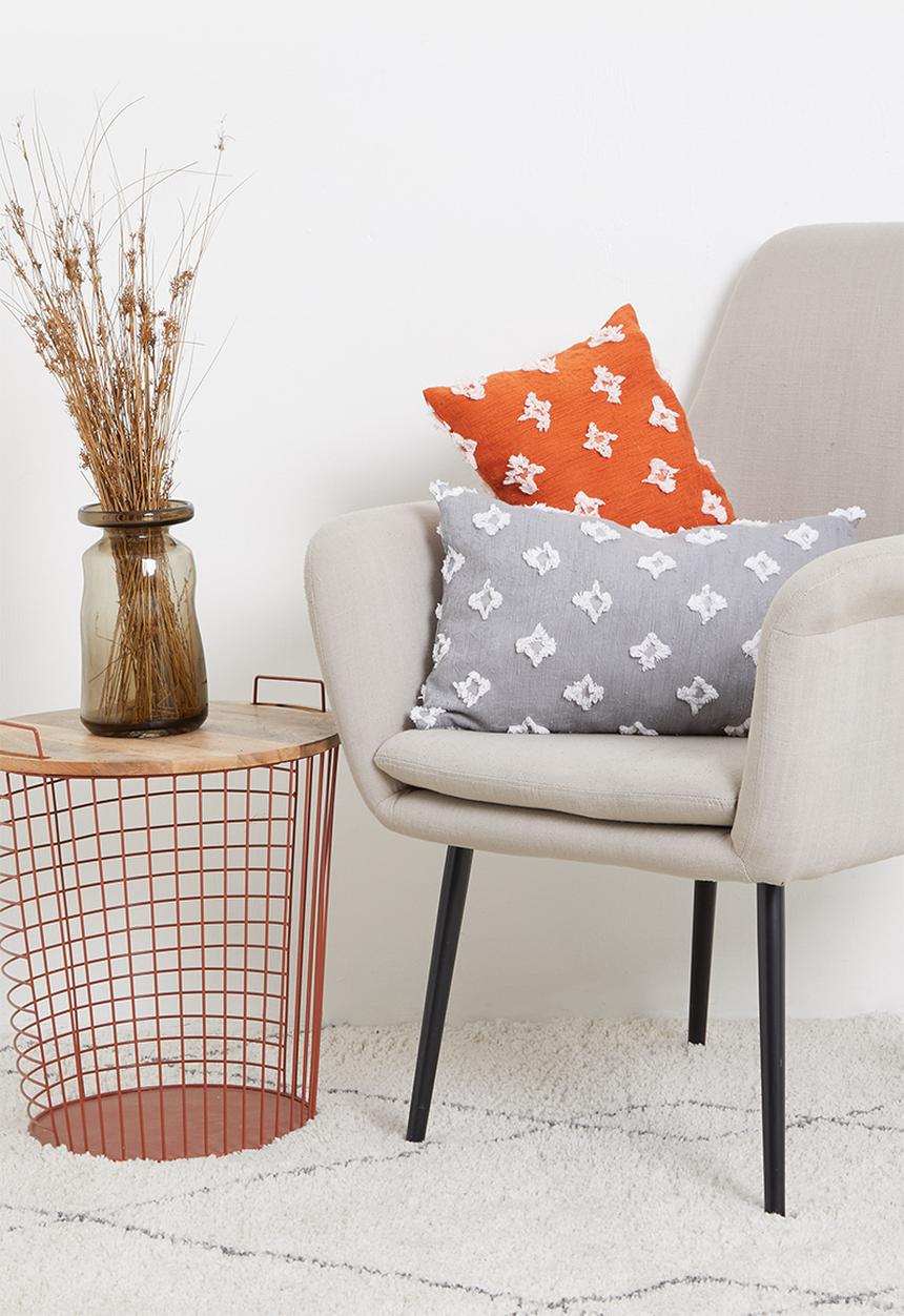Sixth Floor - Nova tufted cushion cover - brick