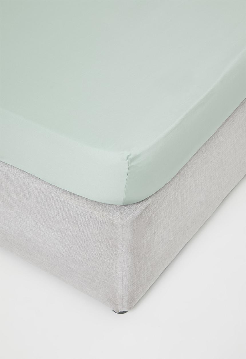 Sheraton Textiles - 400tc Egyptian cotton fitted sheet - duck egg