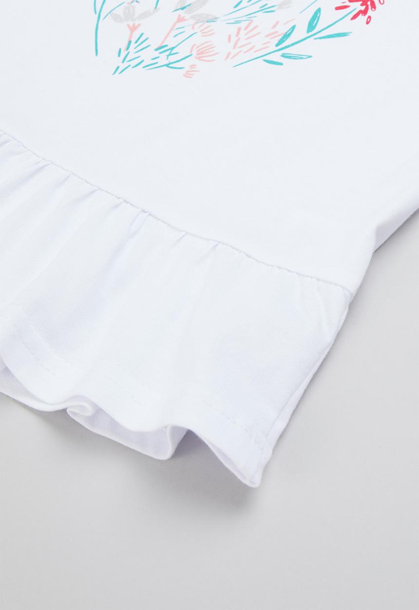 Superbalist Kids - Frill detail pj set - white & jade