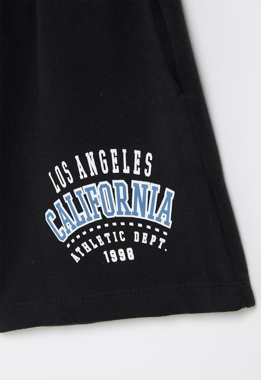 Superbalist - Printed sweat short - black