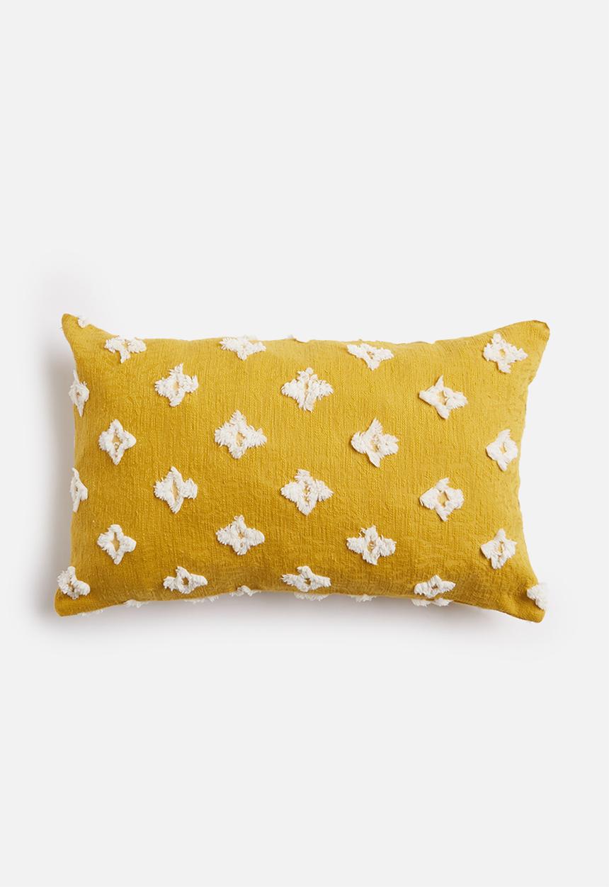 Sixth Floor - Nova tufted cushion cover - mustard