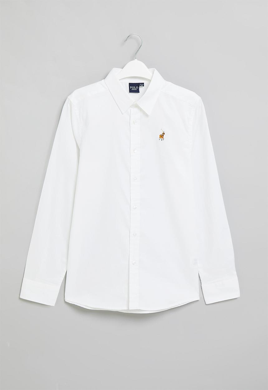 POLO - Boys classic long sleeve shirt - white