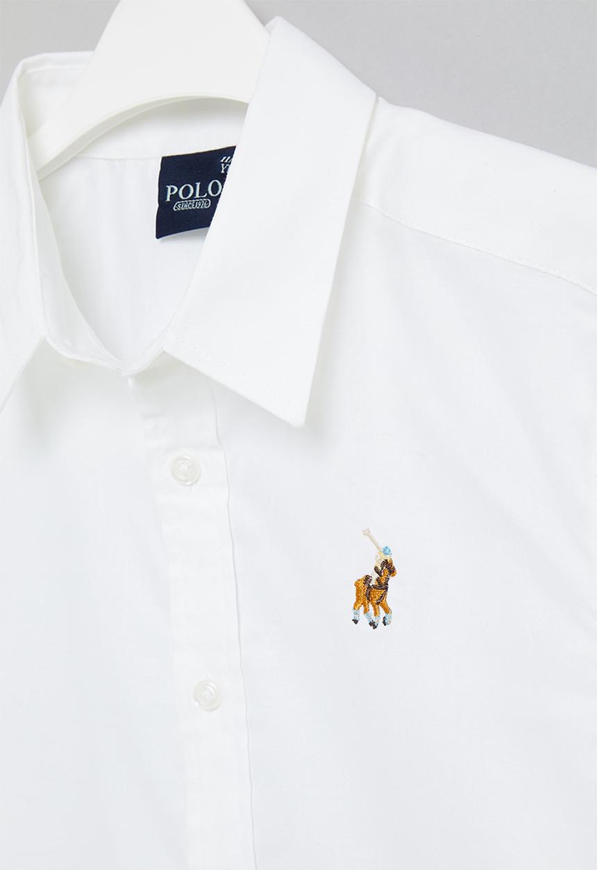 POLO - Boys classic long sleeve shirt - white
