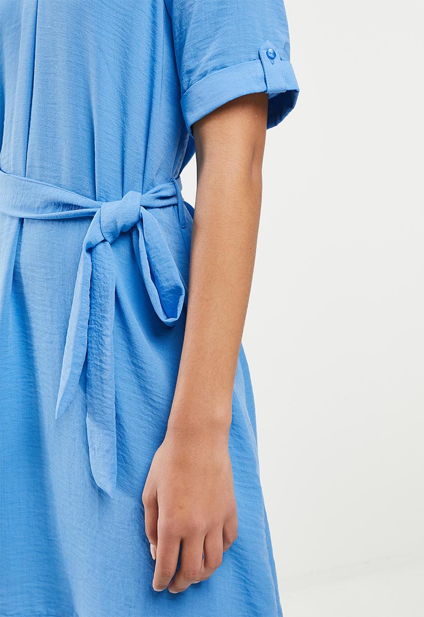 Jacqueline de Yong - Divya short sleeve dress - azure blue