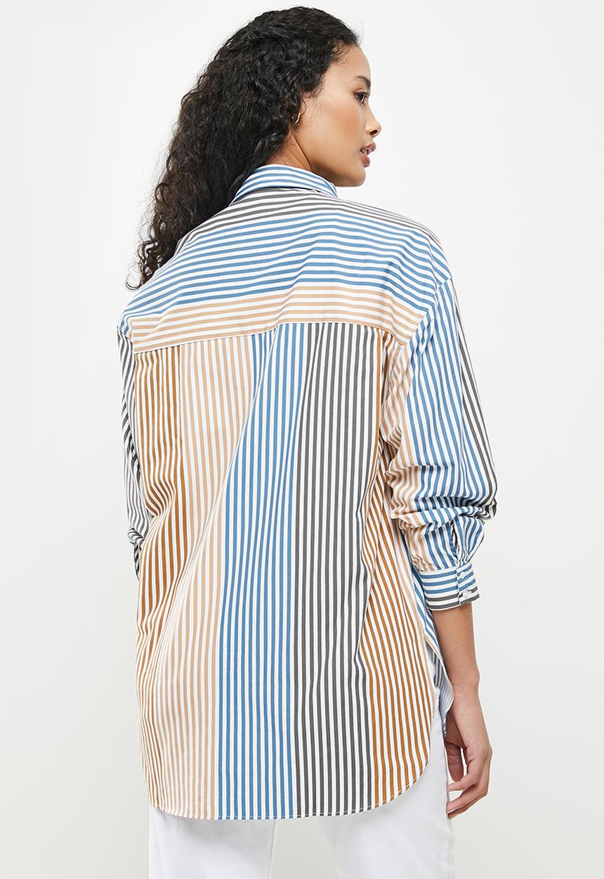 Jacqueline de Yong - Laura life striped loose shirt - multi 