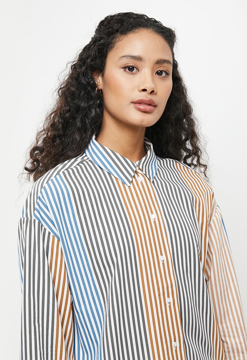 Jacqueline de Yong - Laura life striped loose shirt - multi 