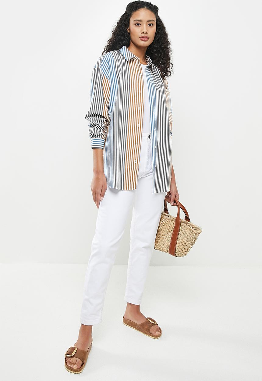 Jacqueline de Yong - Laura life striped loose shirt - multi 