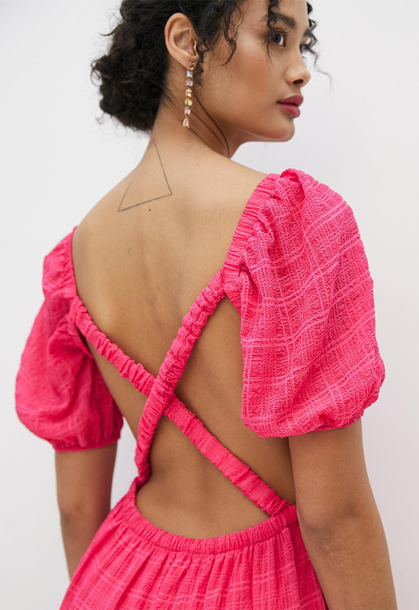 MILLA - Open back maxi dress - raspberry