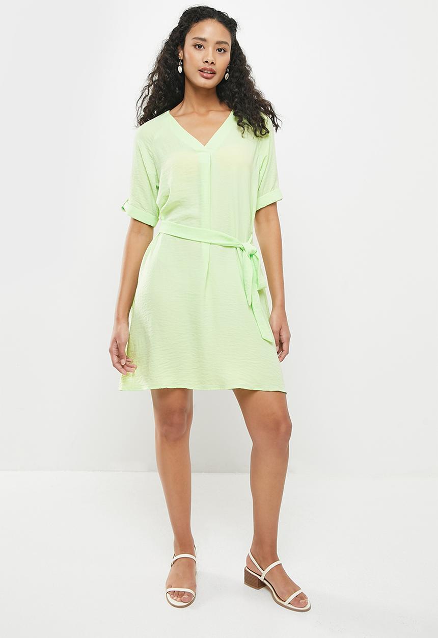 Jacqueline de Yong - Divya short sleeve dress - paradise green