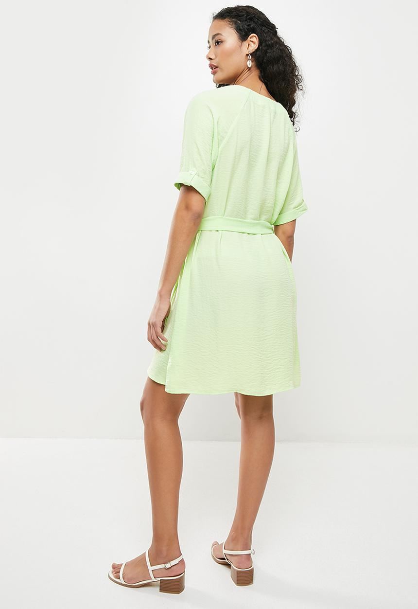 Jacqueline de Yong - Divya short sleeve dress - paradise green