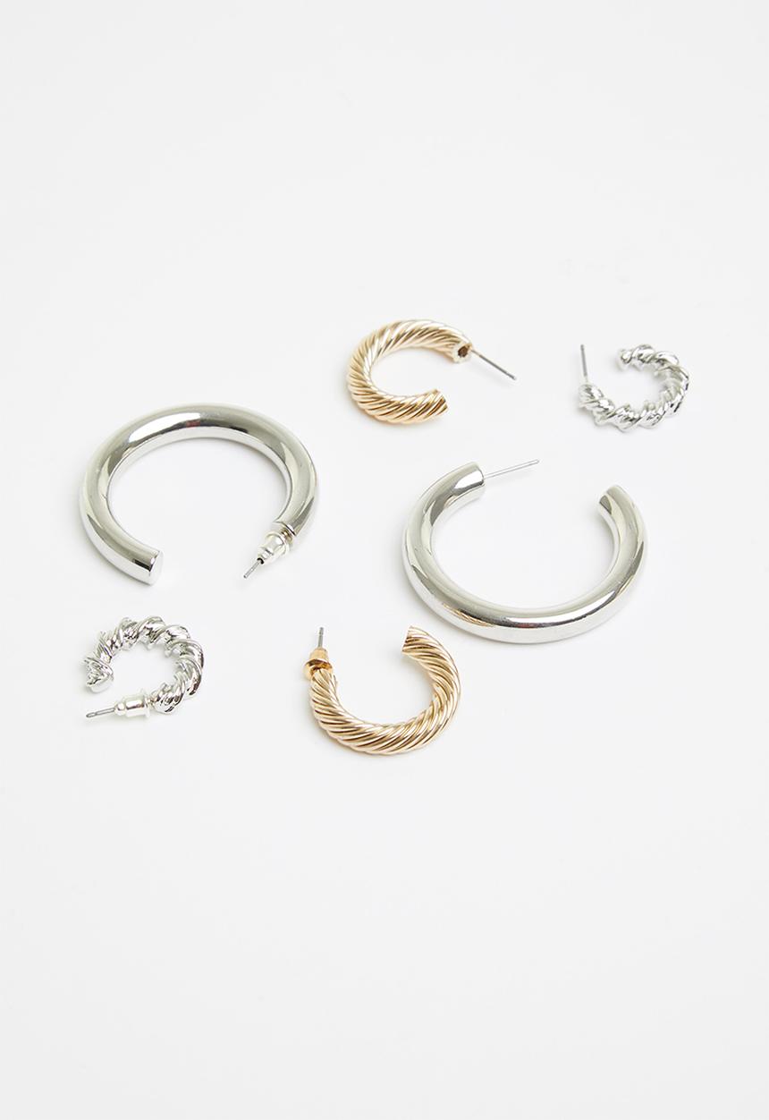 Superbalist - Hoop earring pack - gold & silver