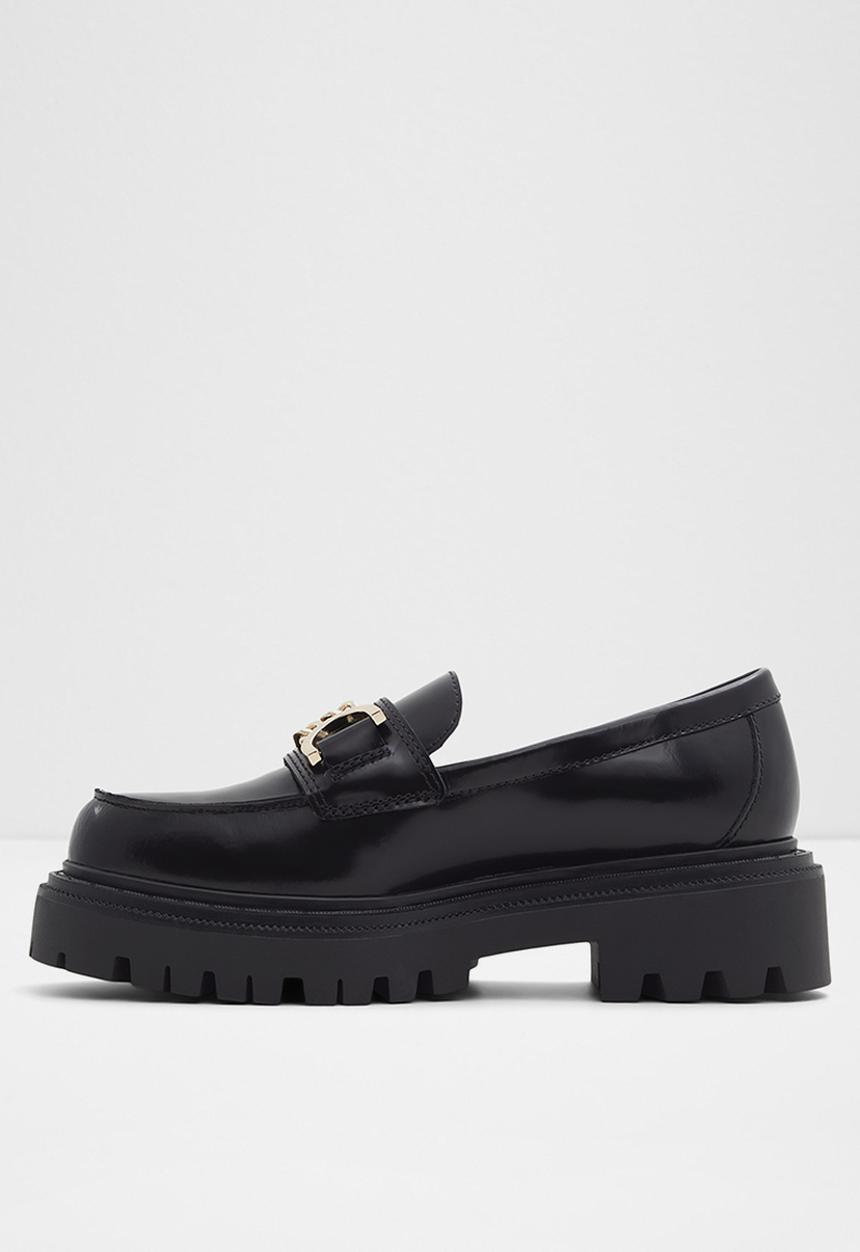 ALDO - Biglane leather platform loafer - black