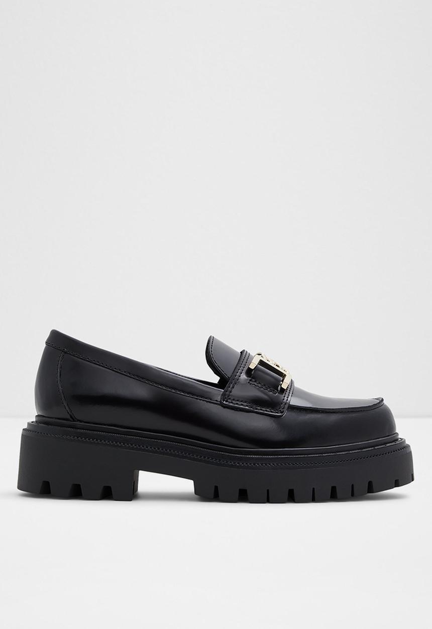 ALDO - Biglane leather platform loafer - black