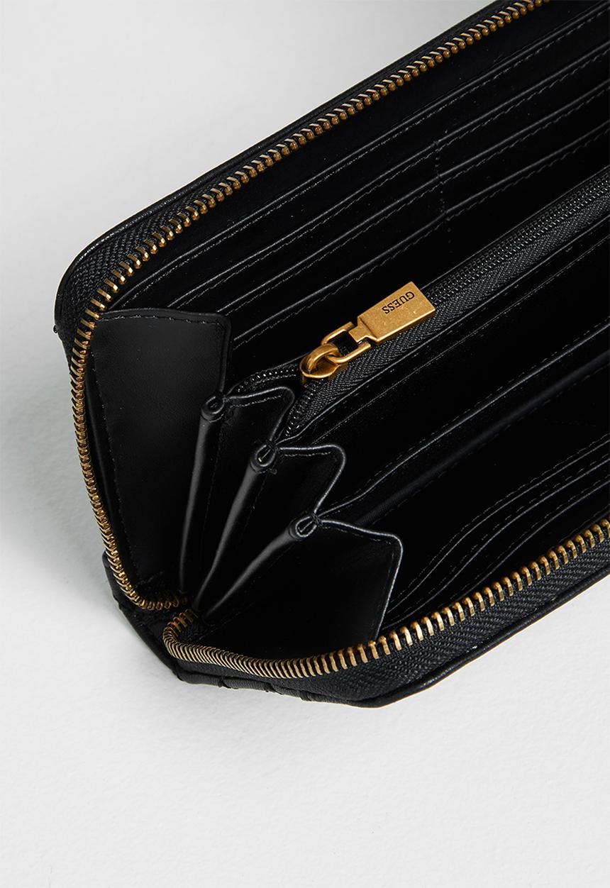 GUESS - Katey slg large zip around - black 