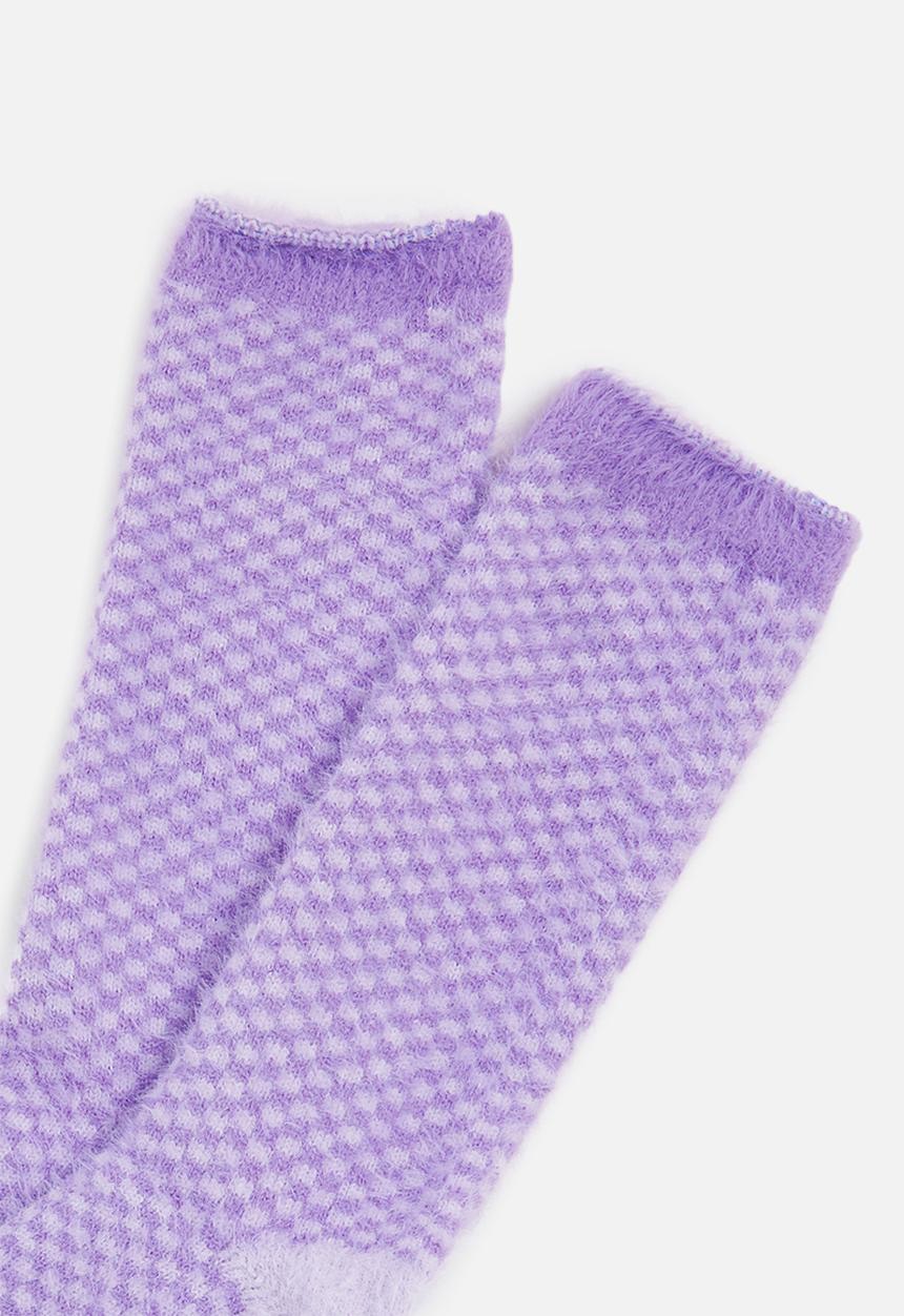 Cotton On - Fluffy sleep sock - thistle 