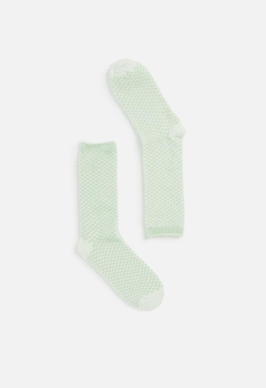 Cotton On - Fluffy sleep sock - pistachio 