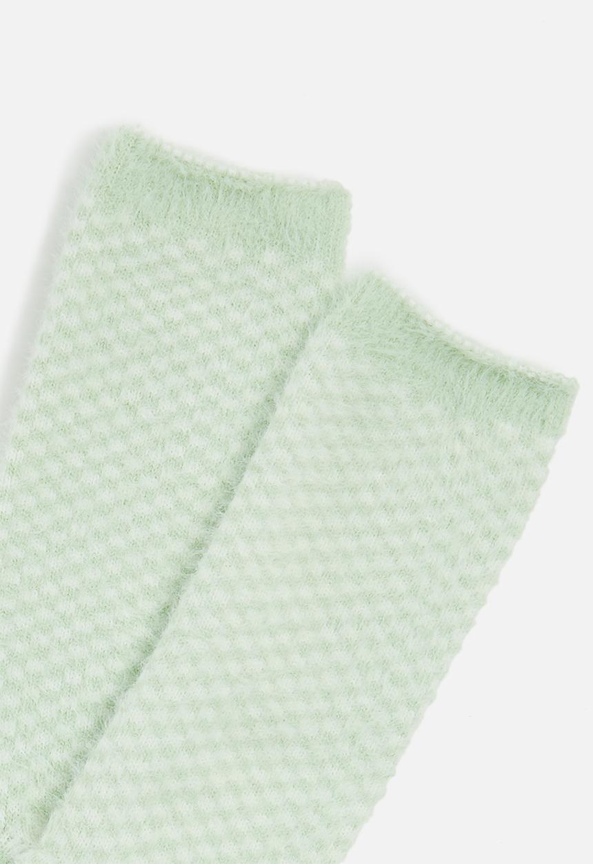 Cotton On - Fluffy sleep sock - pistachio 