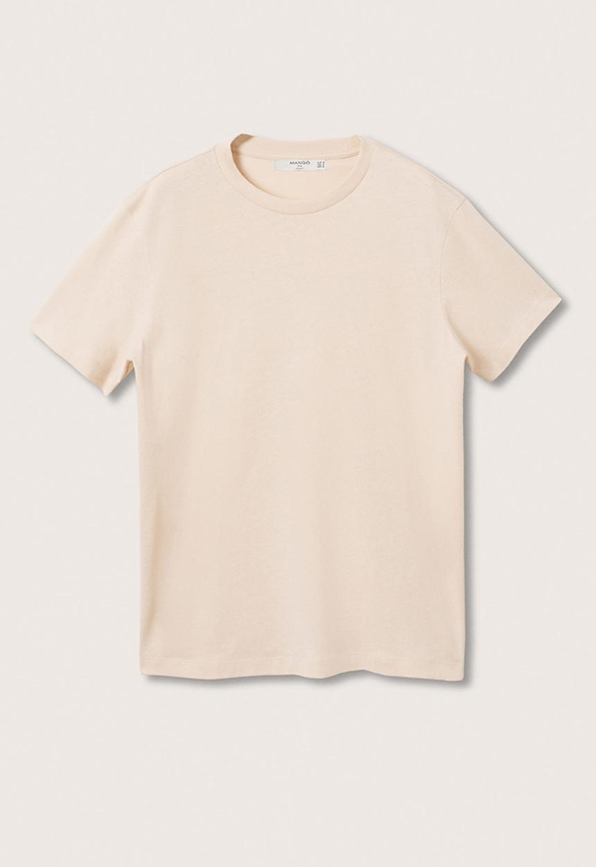 MANGO - Cherlo sustainable cotton basic T-shirt - neutral