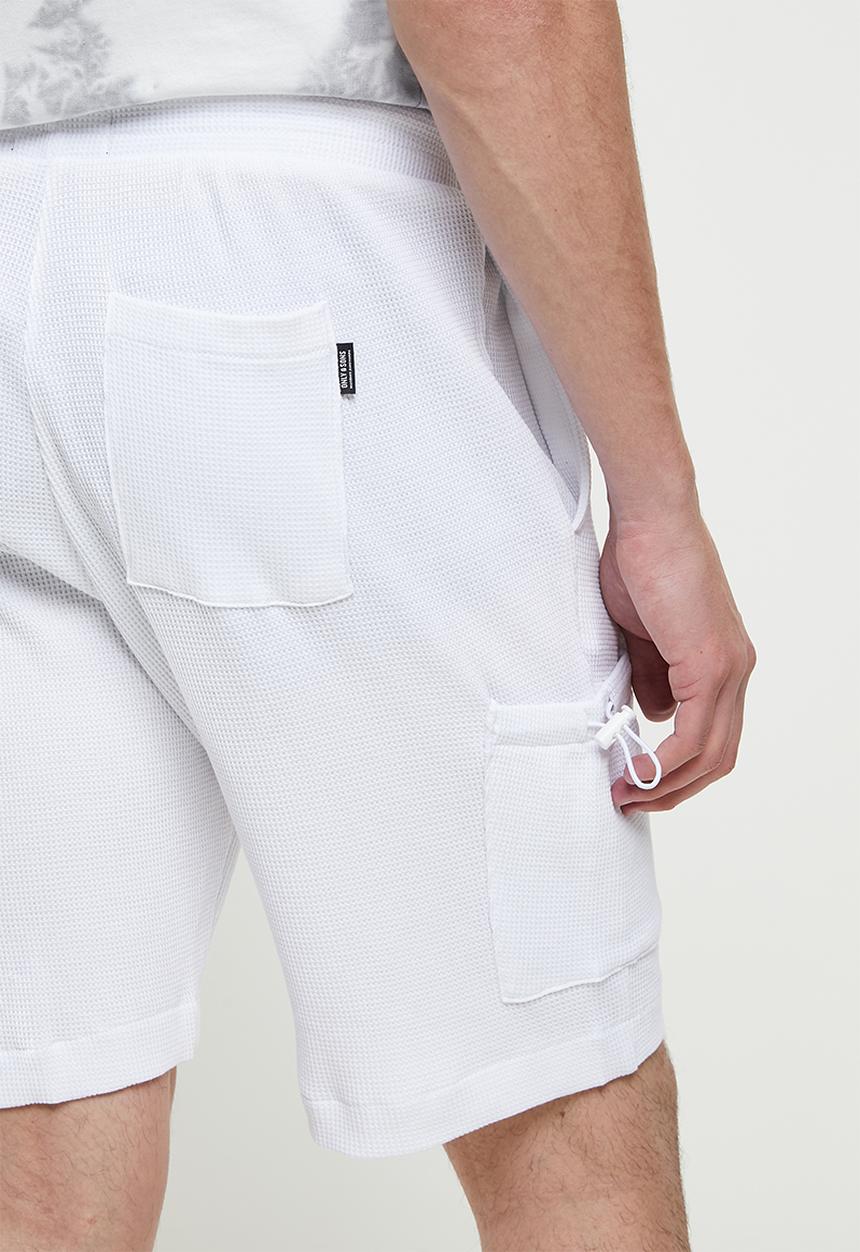 Only & Sons - Onsalf reg sweatshorts - bright white