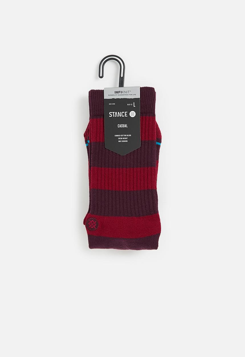 Stance Socks - Draft crew socks - red