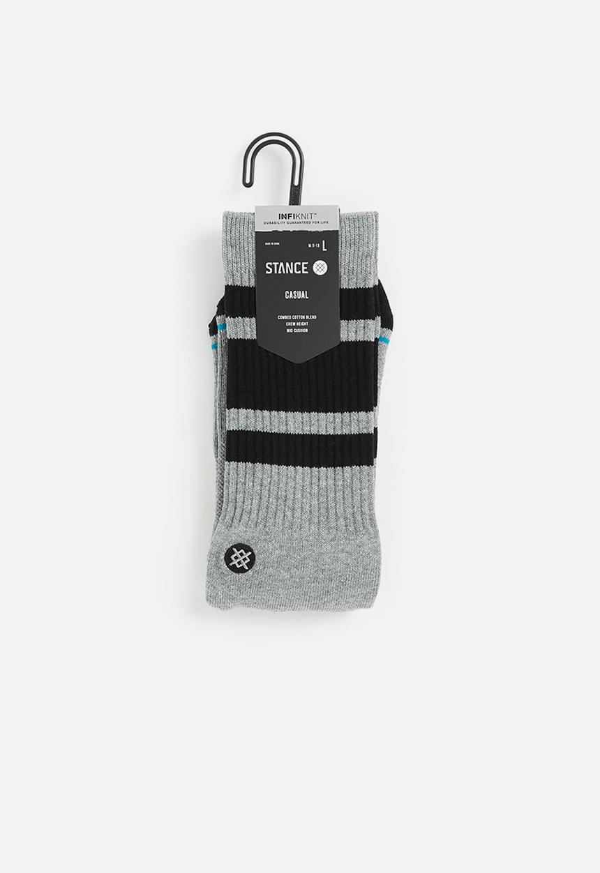 Stance Socks - Boyd st socks - grey & black