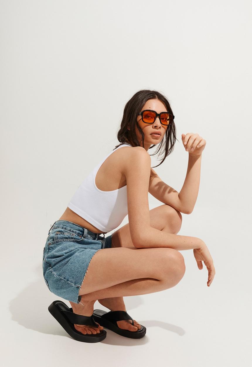 Cotton On - Benni seamless high neck tank - white
