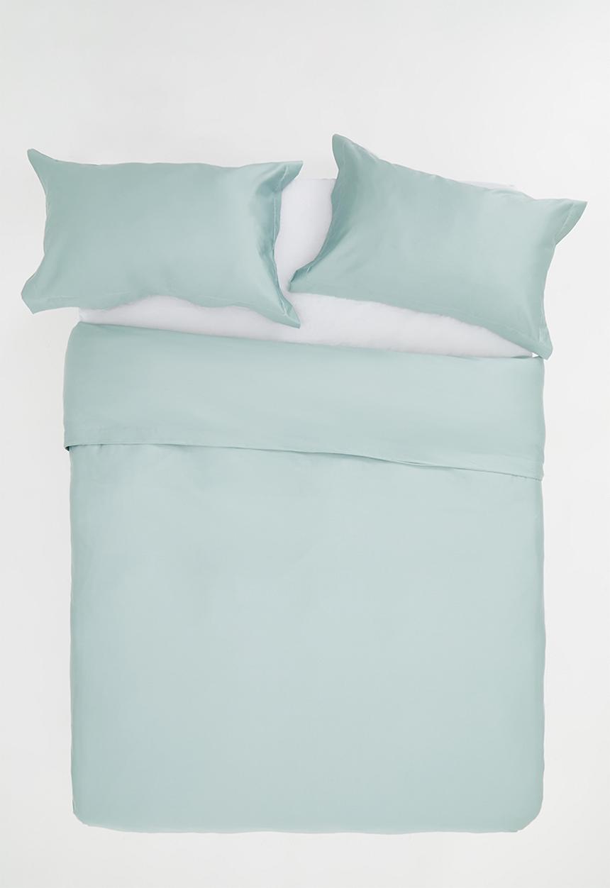 Sheraton Textiles - 400tc Egyptian Cotton straight stitch duvet cover set - duck egg 