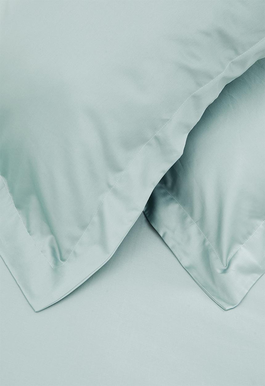 Sheraton Textiles - 400tc Egyptian Cotton straight stitch duvet cover set - duck egg 
