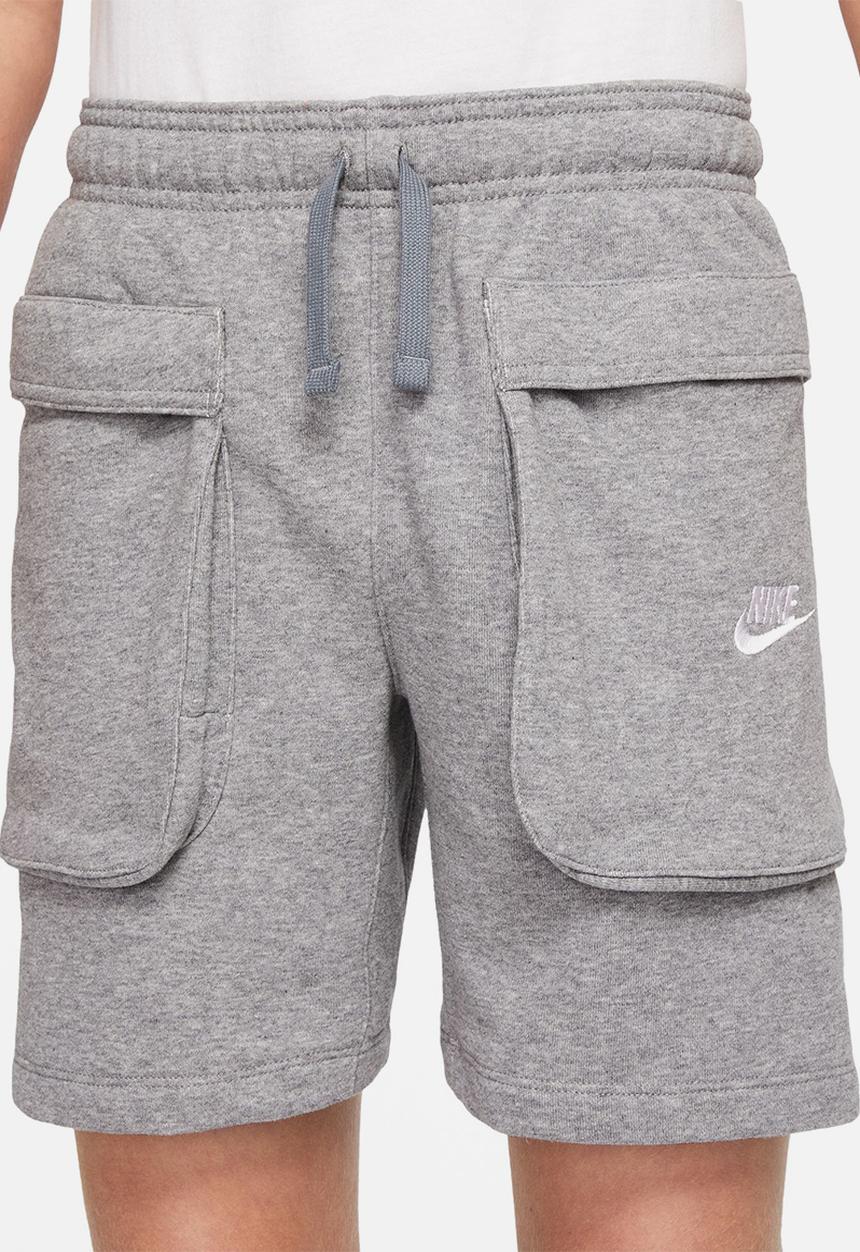 Nike - B nsw club cargo short - carbon heather/white