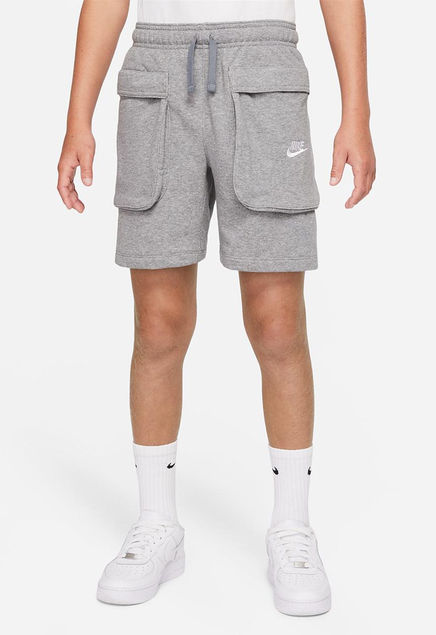 Nike - B nsw club cargo short - carbon heather/white