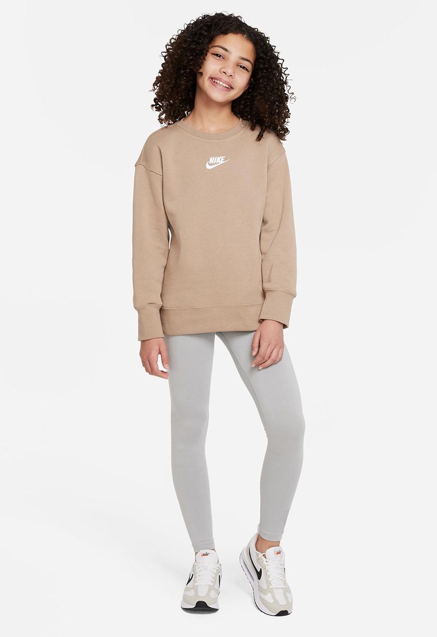Nike - G nsw club flc bf crew lbr - khaki & white