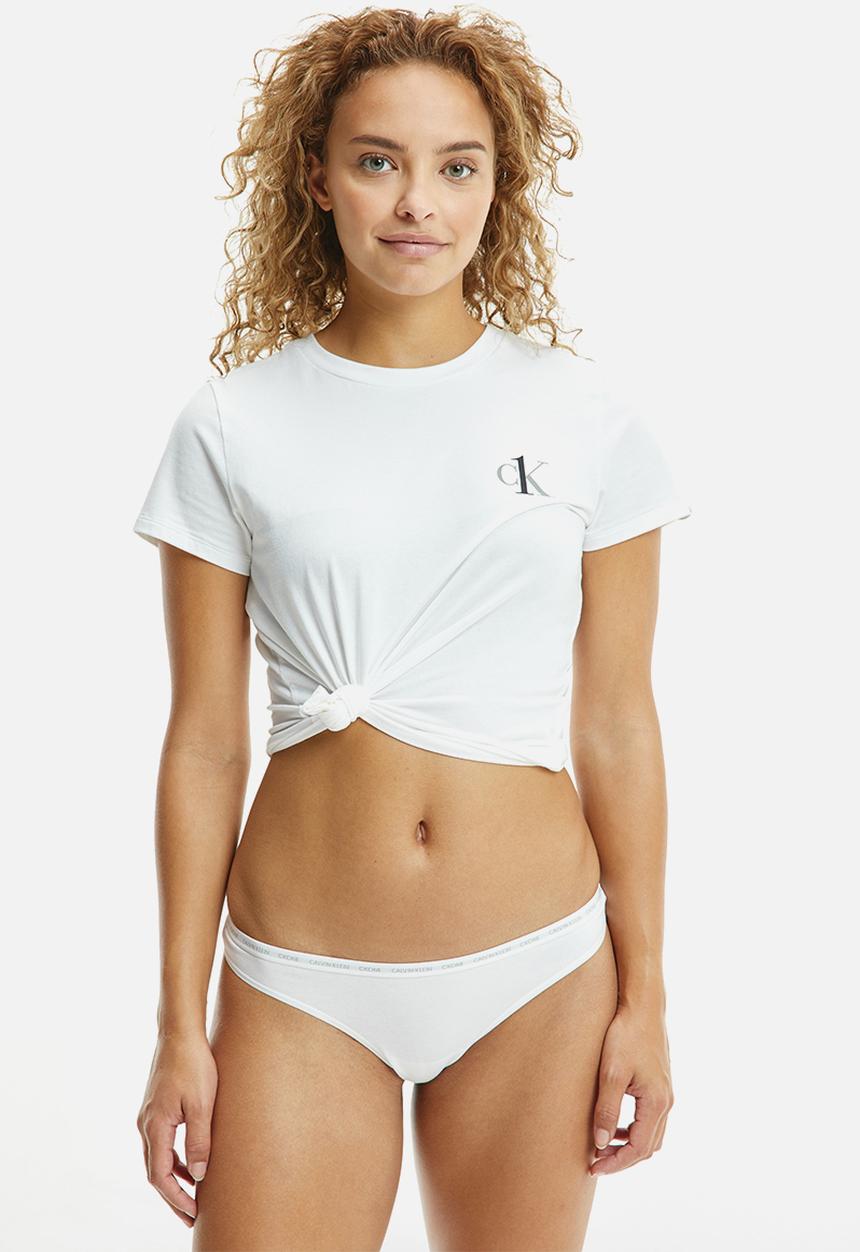 Calvin Klein - Thong 2 pack - white/grey heather