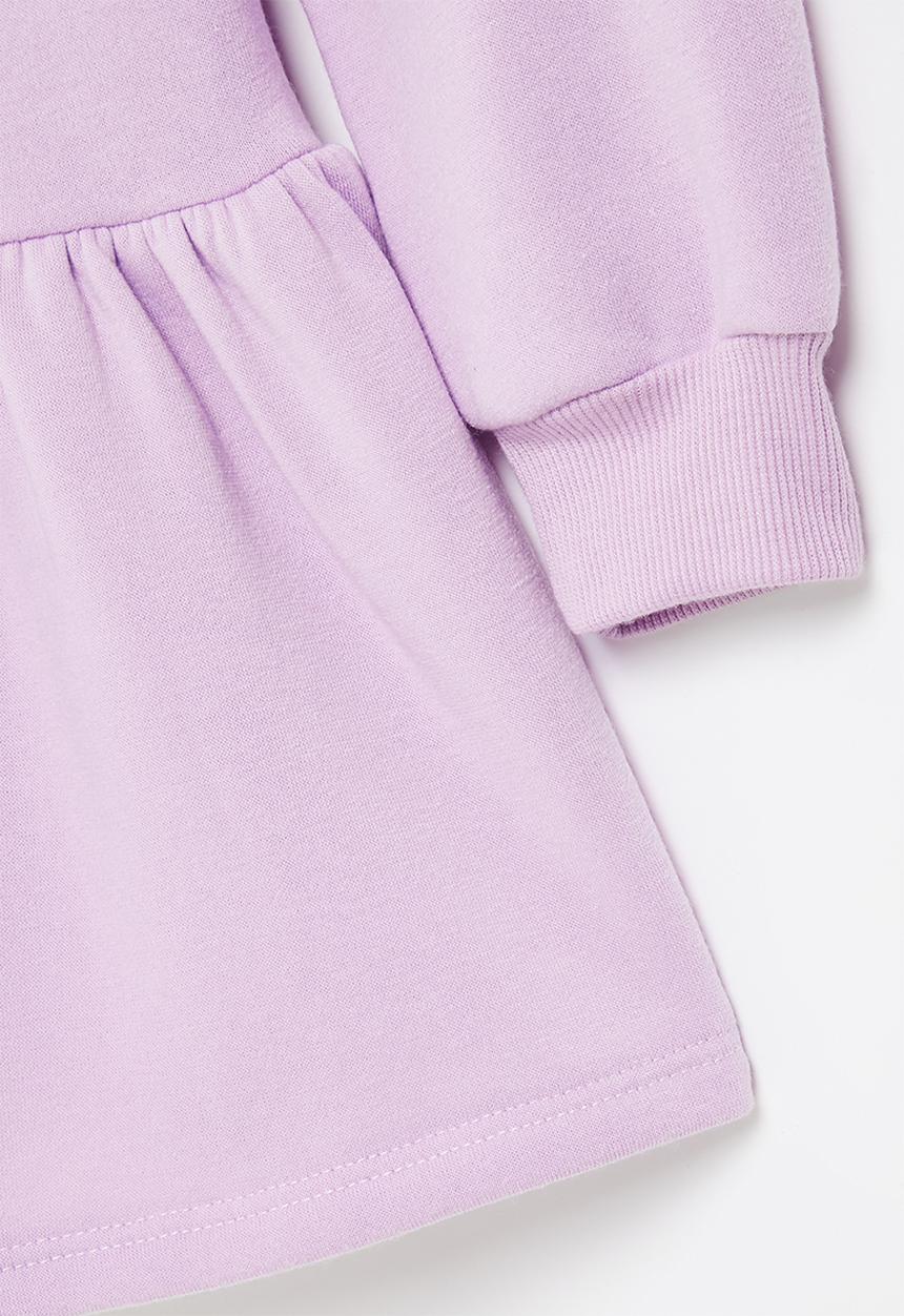Rebel Republic - Printed tiered fleece dress - lilac