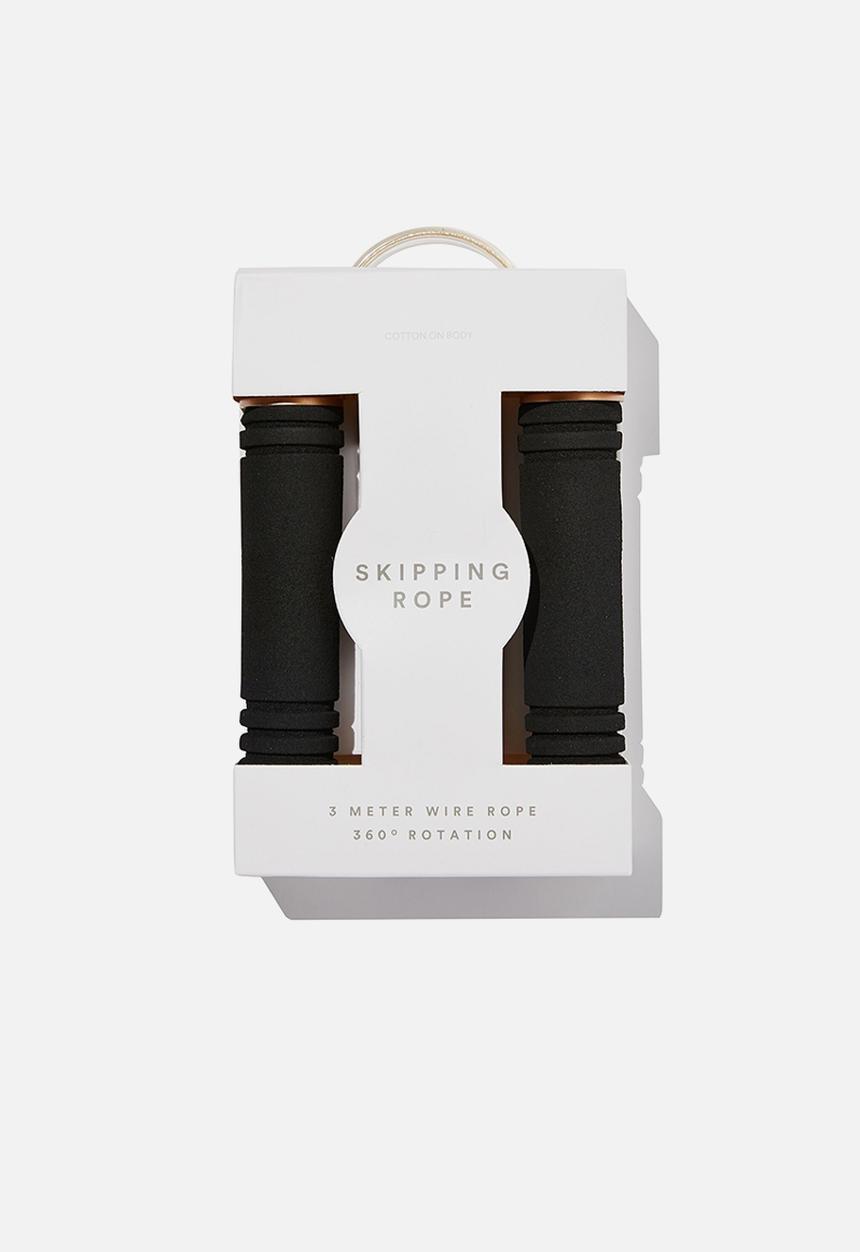 Cotton On - Sky high skipping rope - black
