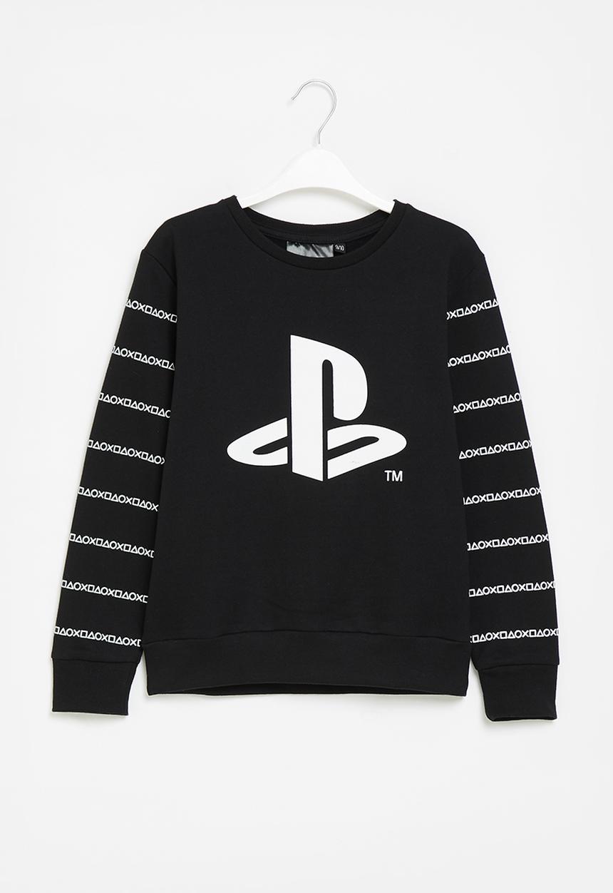 Rebel Republic - Playstation pinstripe sweater - black
