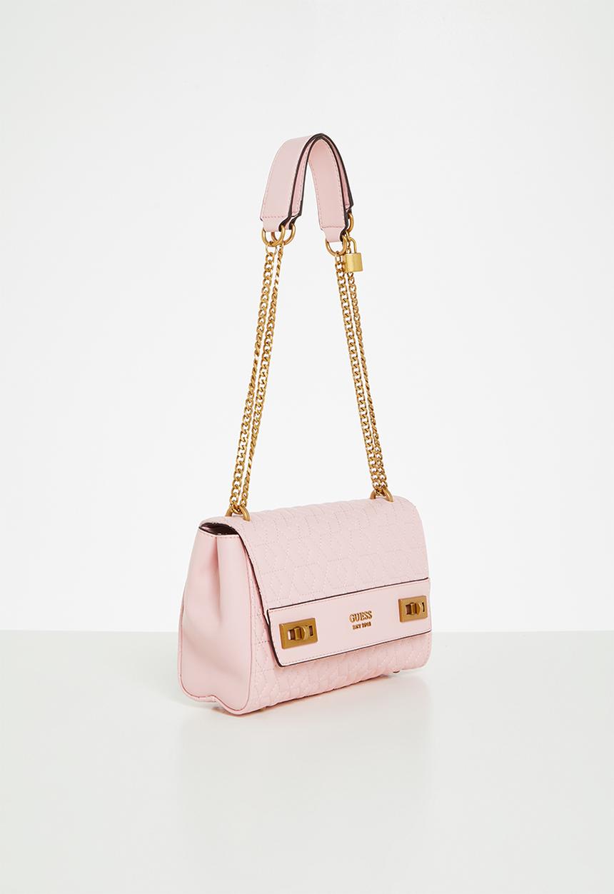 GUESS - Katey flap shoulder bag - powder pink 