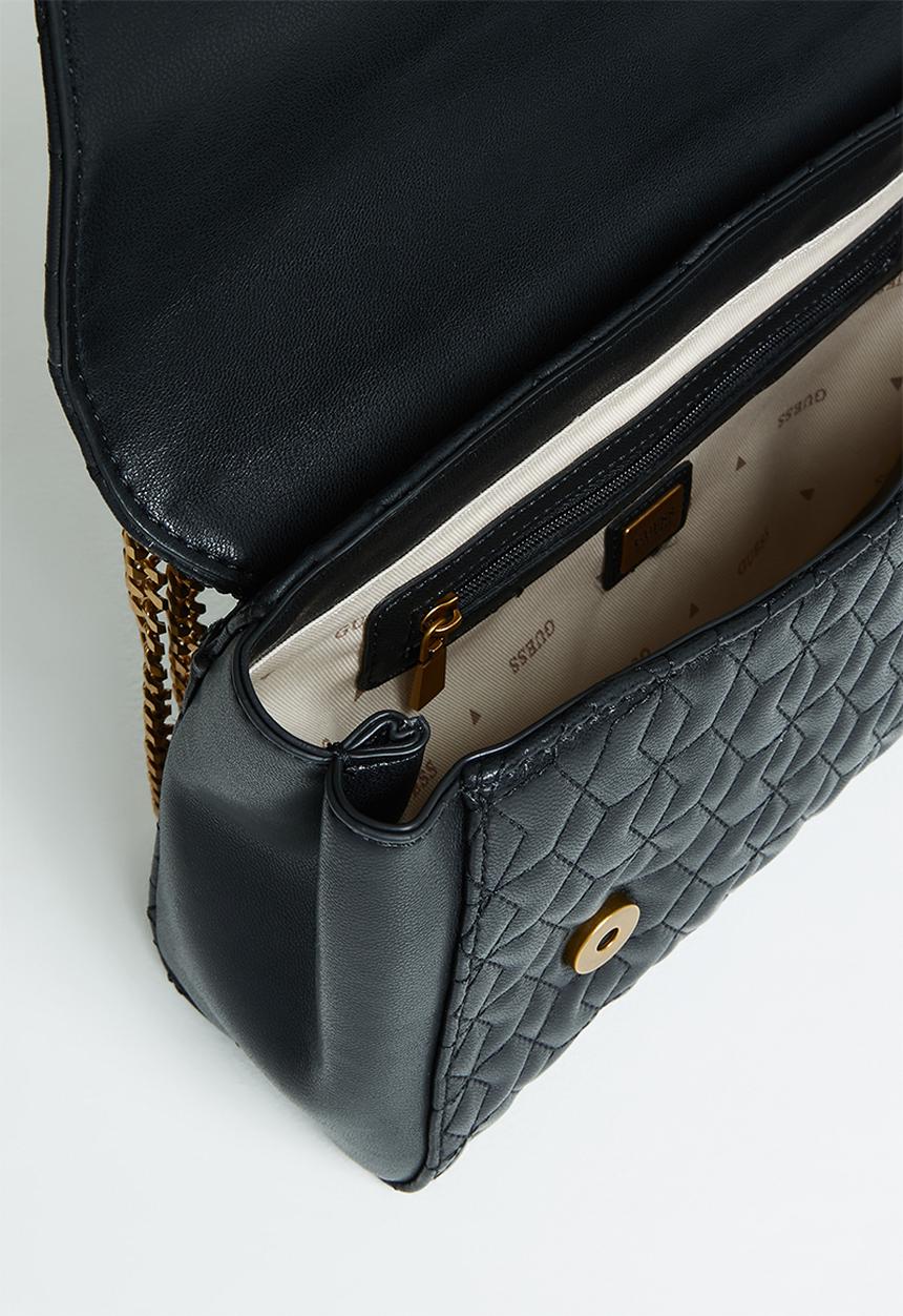 GUESS - Katey flap shoulder bag - black
