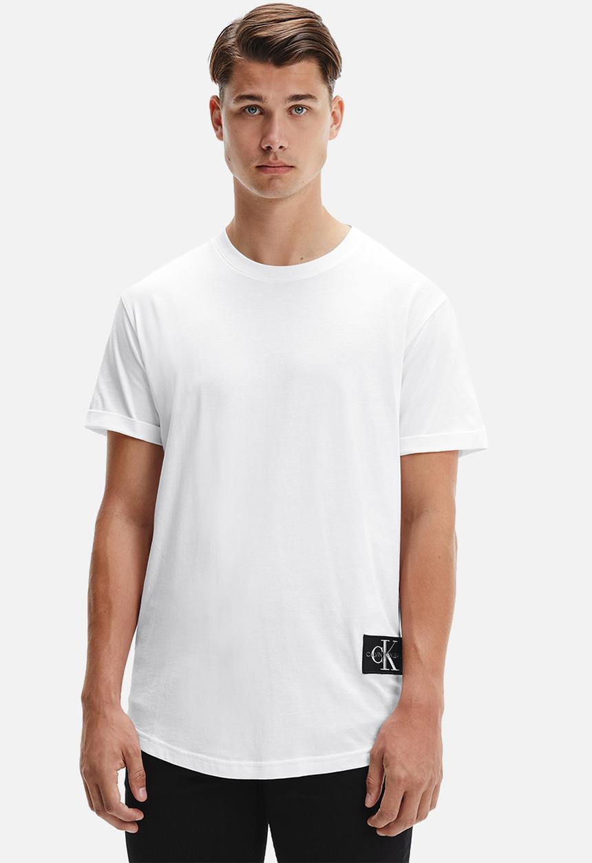 Calvin Klein - Badge turn up sleeve - bright white
