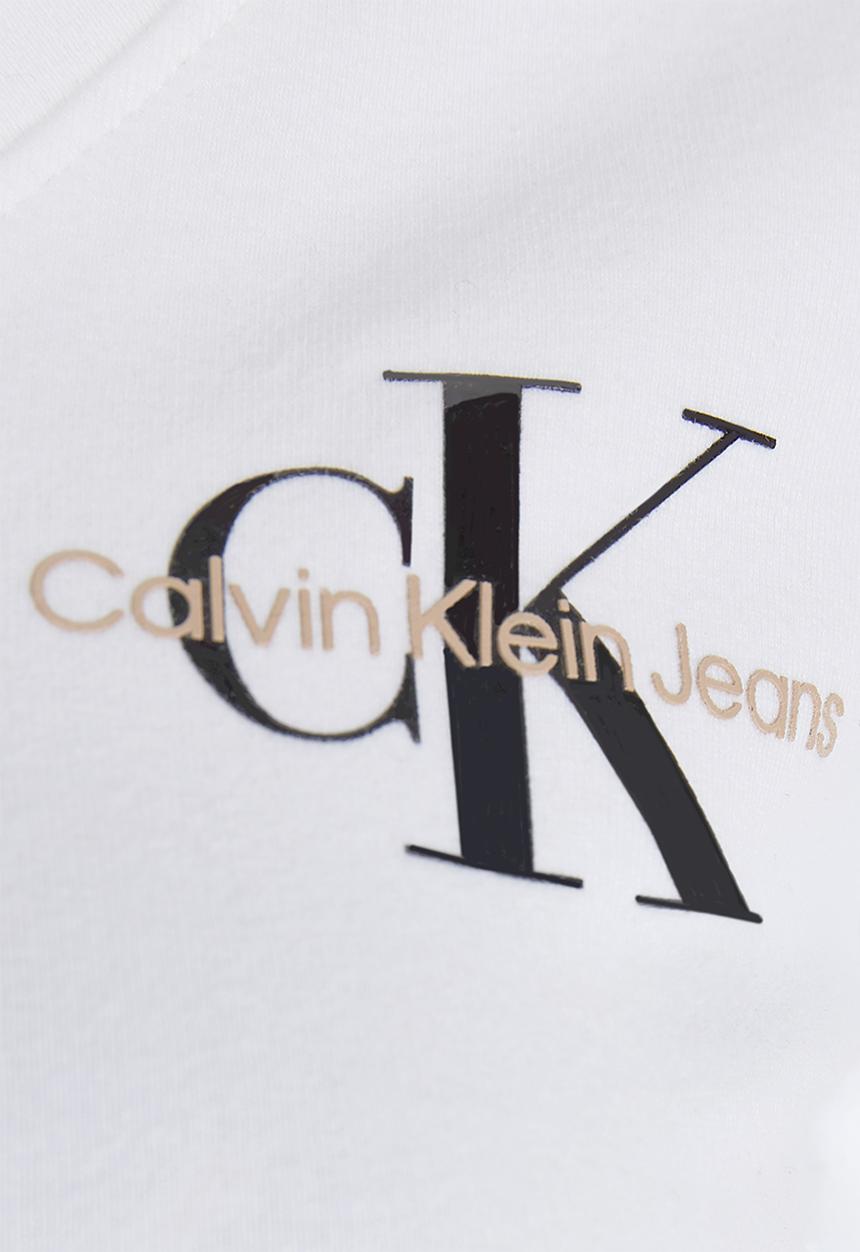 Calvin Klein - Monogram logo v-neck tee - bright white