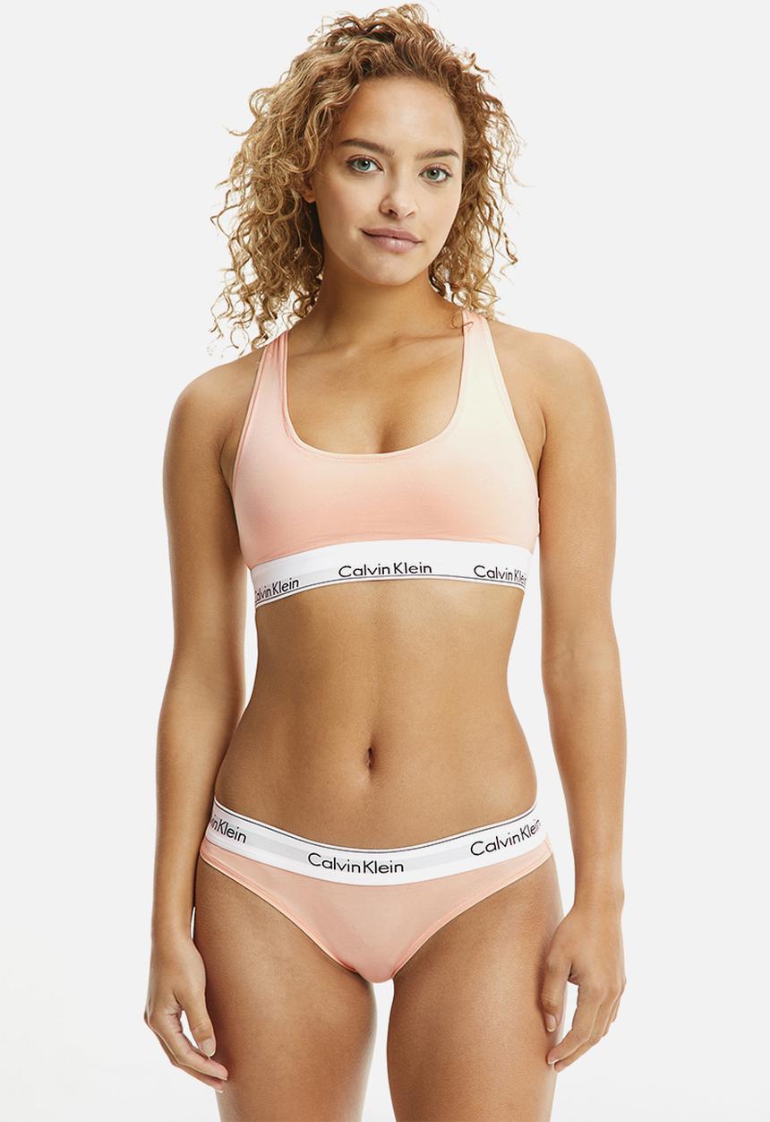 Calvin Klein - Unlined bralette - peach melba