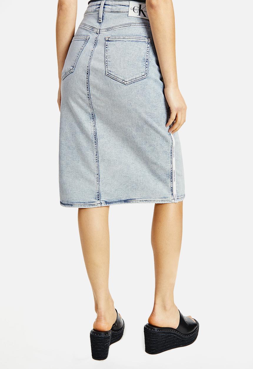 Calvin Klein - Ck midi skirt - denim light