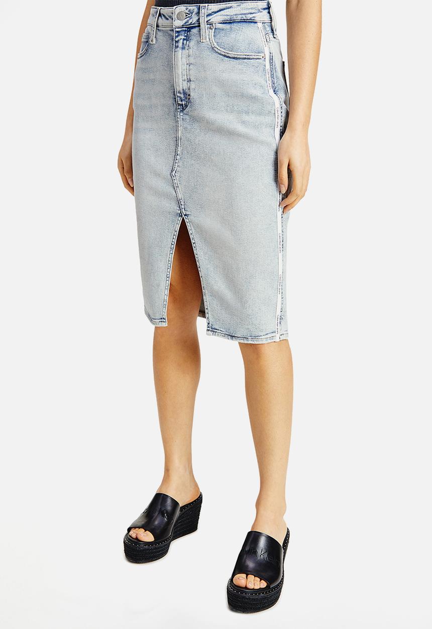 Calvin Klein - Ck midi skirt - denim light