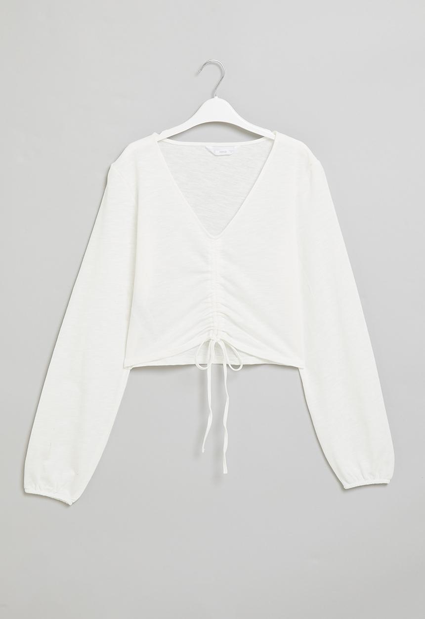 MANGO - T-shirt swipe - white