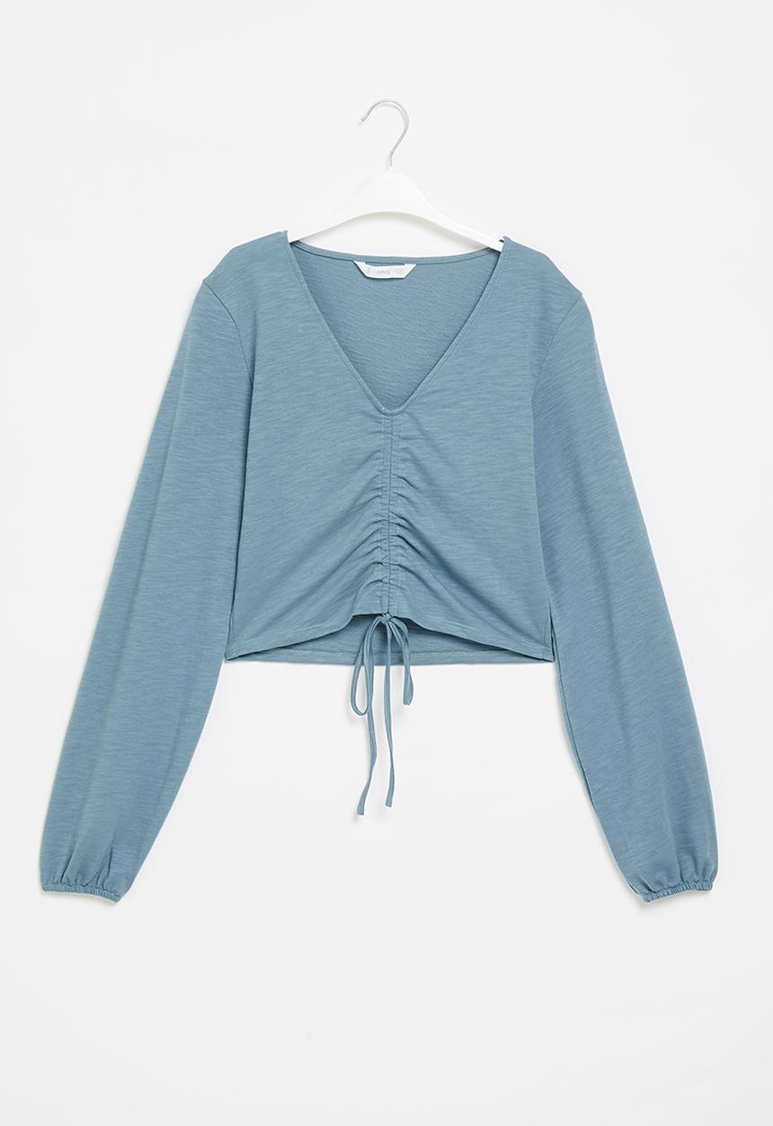MANGO - T-shirt swipe - blue