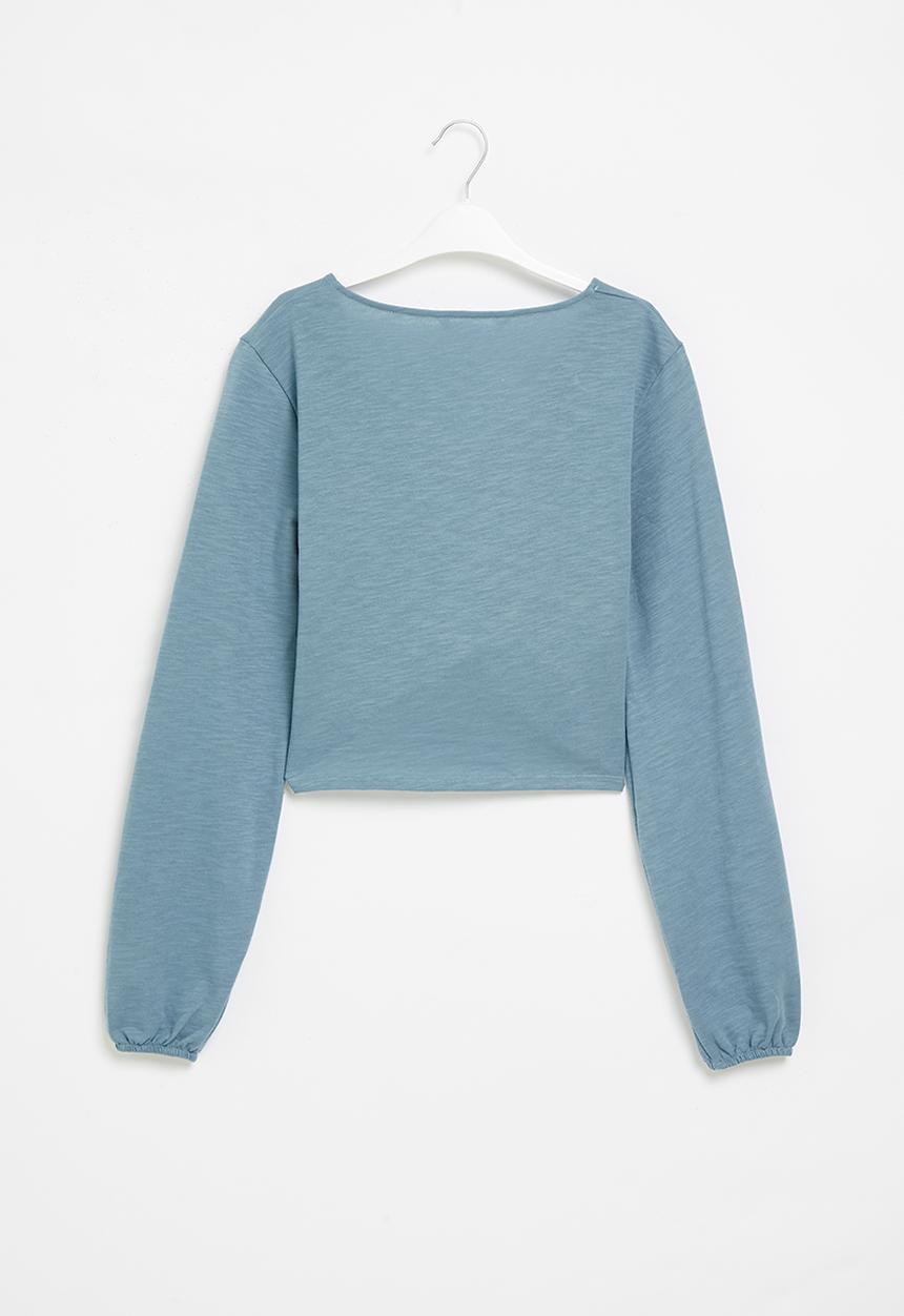 MANGO - T-shirt swipe - blue