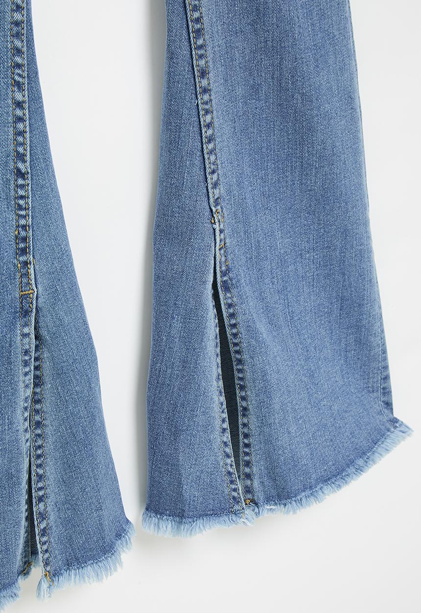 MANGO - Jeans split - blue
