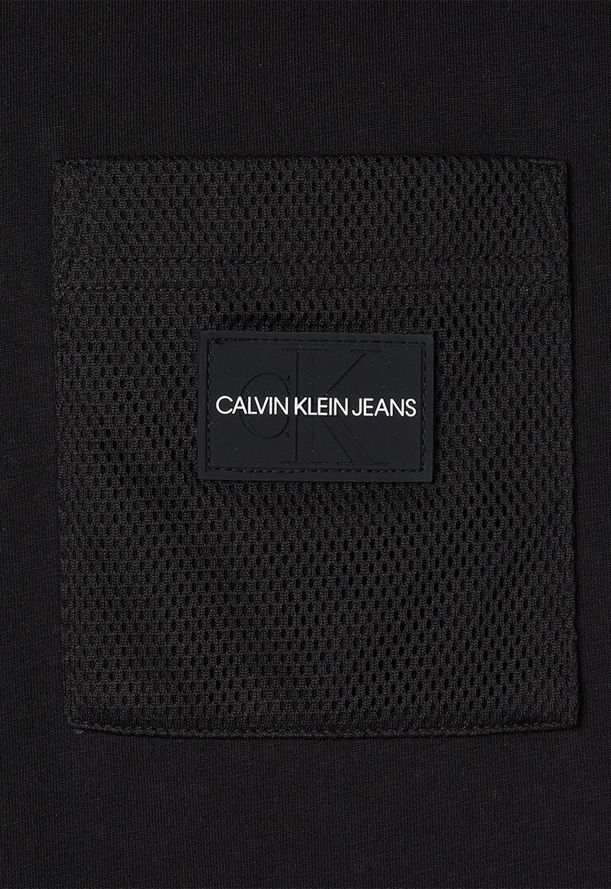 Calvin Klein - Mix media mesh pocket tee - ck black