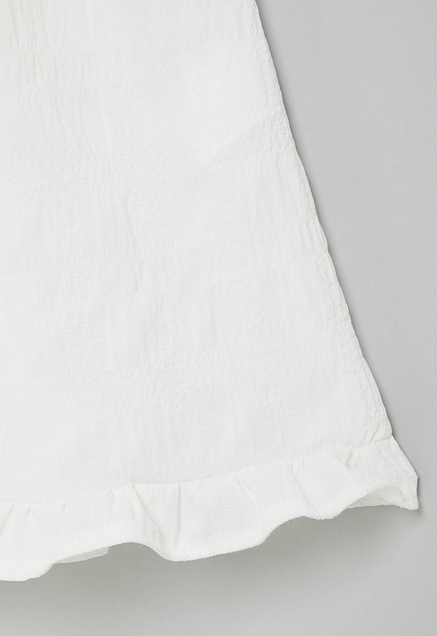 Superbalist - Textured dress with frill detail - white
